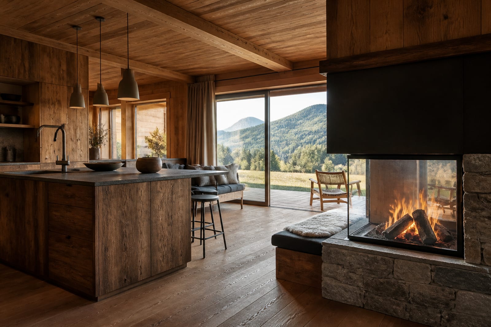 Wohnraum in Haus Zirbe